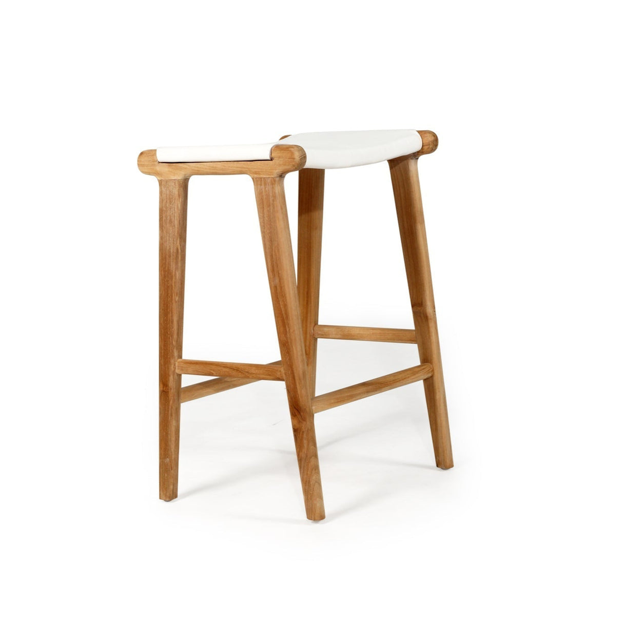 Paloma Leather Saddle Stool - Whitley