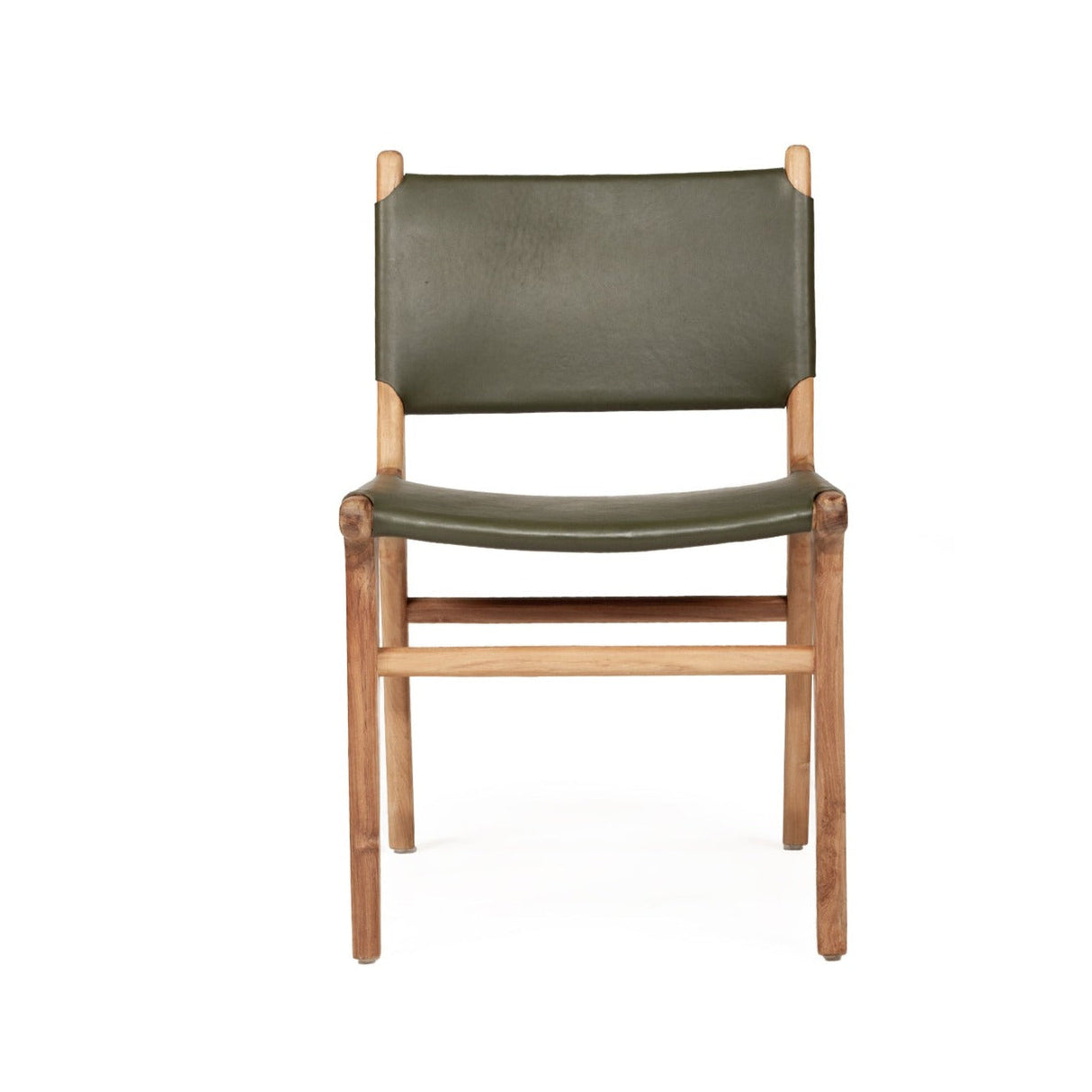 Paloma Leather Side Chair – Olive 0.48m