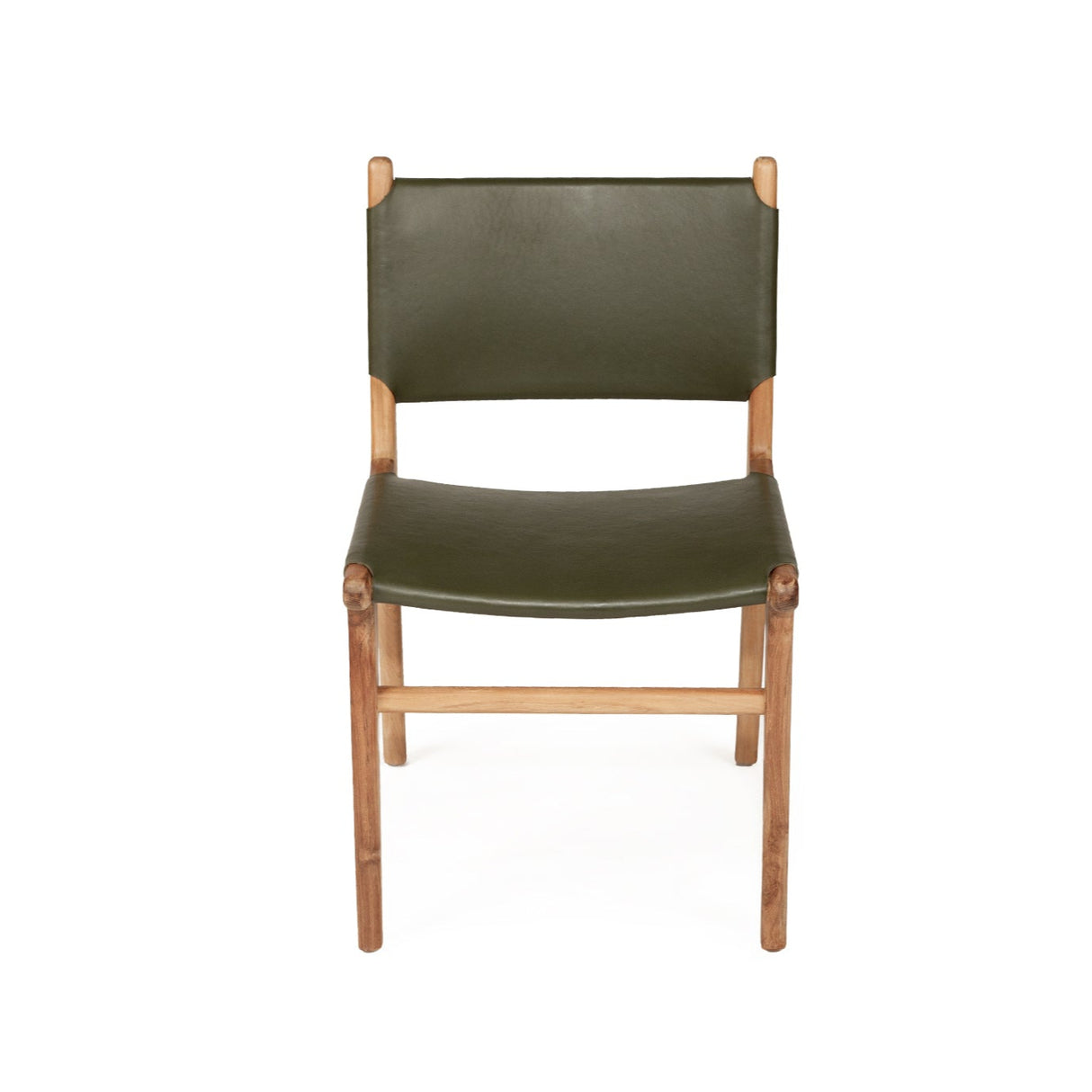 Paloma Leather Side Chair – Olive 0.48m