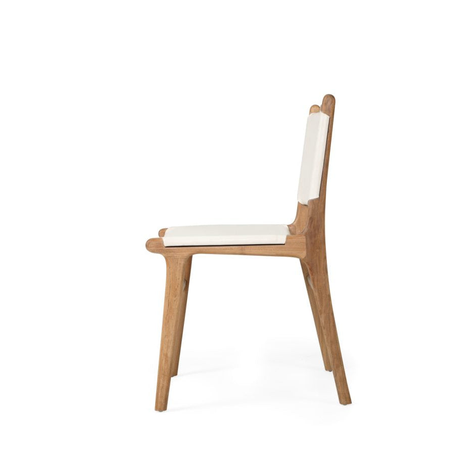 Paloma Leather Side Teak Chair – Whitley