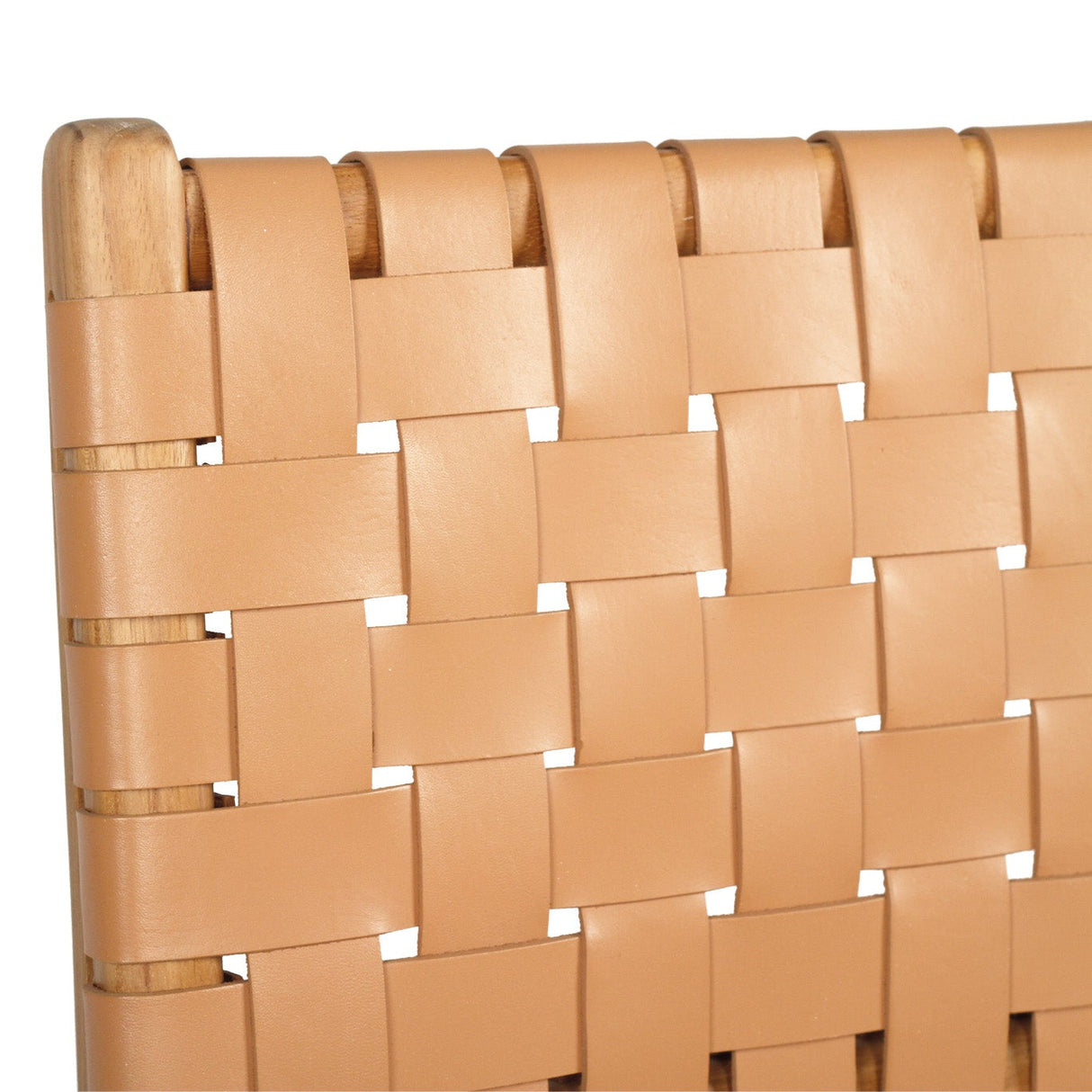 Paloma Leather Counter Stool - Natural Woven