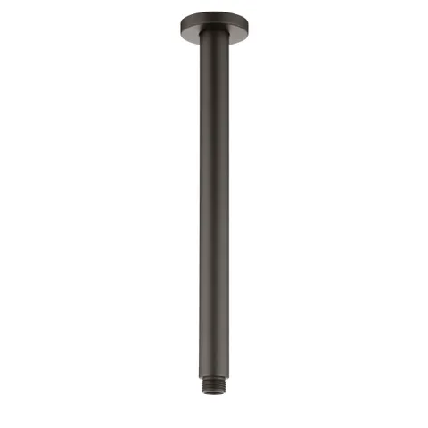 PAVIA Ceiling Shower Arm Round (300mm) - Brushed Gun Metal