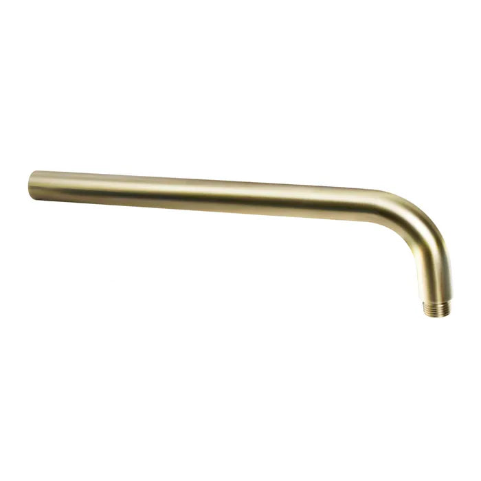PAVIA Straight Wall Arm Round (400mm) - Brushed Gold