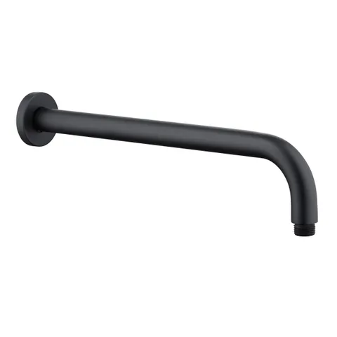 PAVIA Straight Wall Arm Round (400mm) - Matte Black