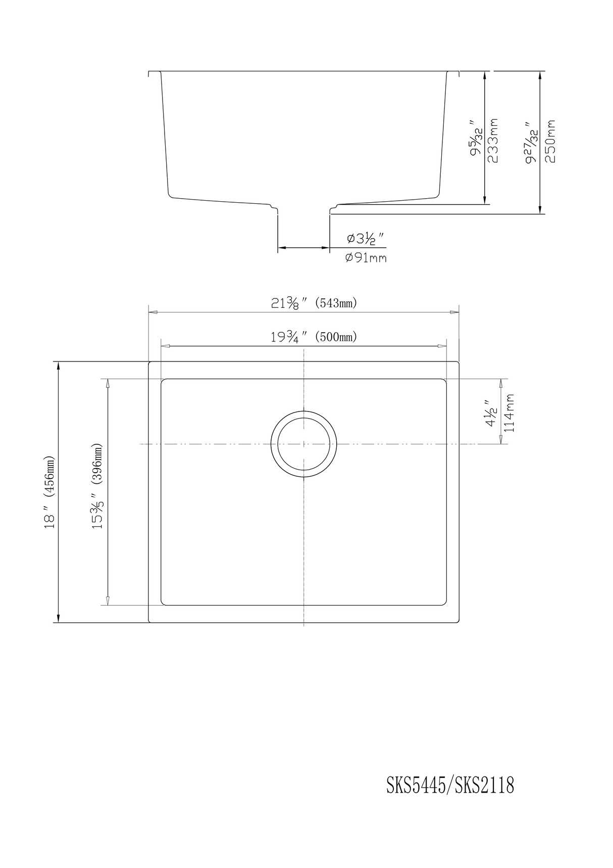 POS Quartz Undermount Kitchen Single Sink 543x457x250 (Matte Black)