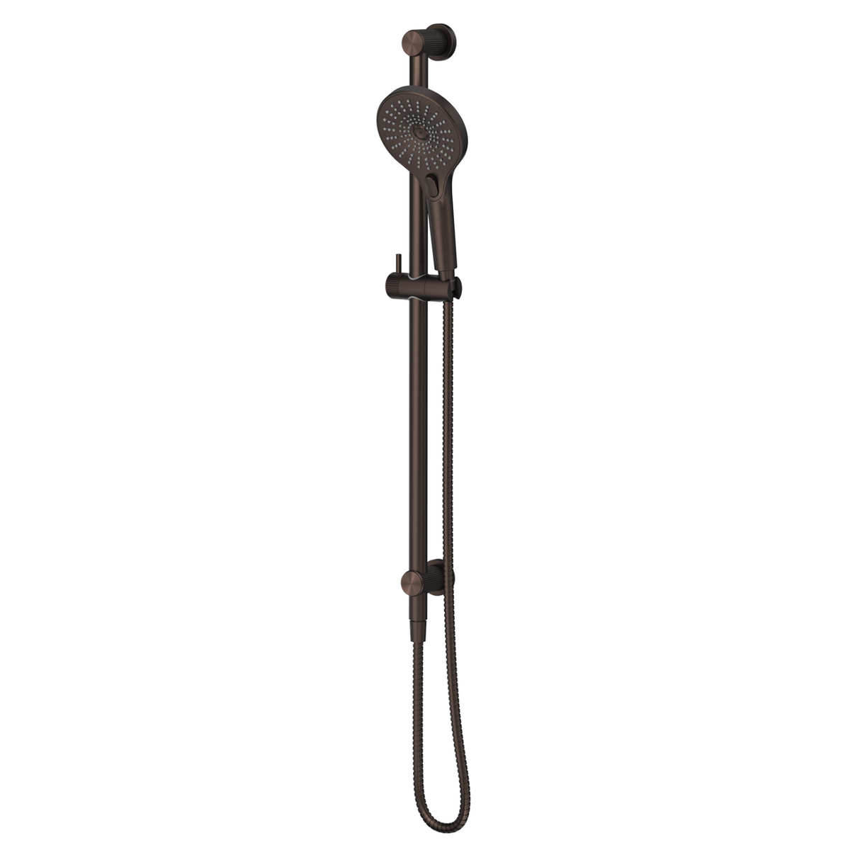 Mica fluted shower rail - inbuilt inlet