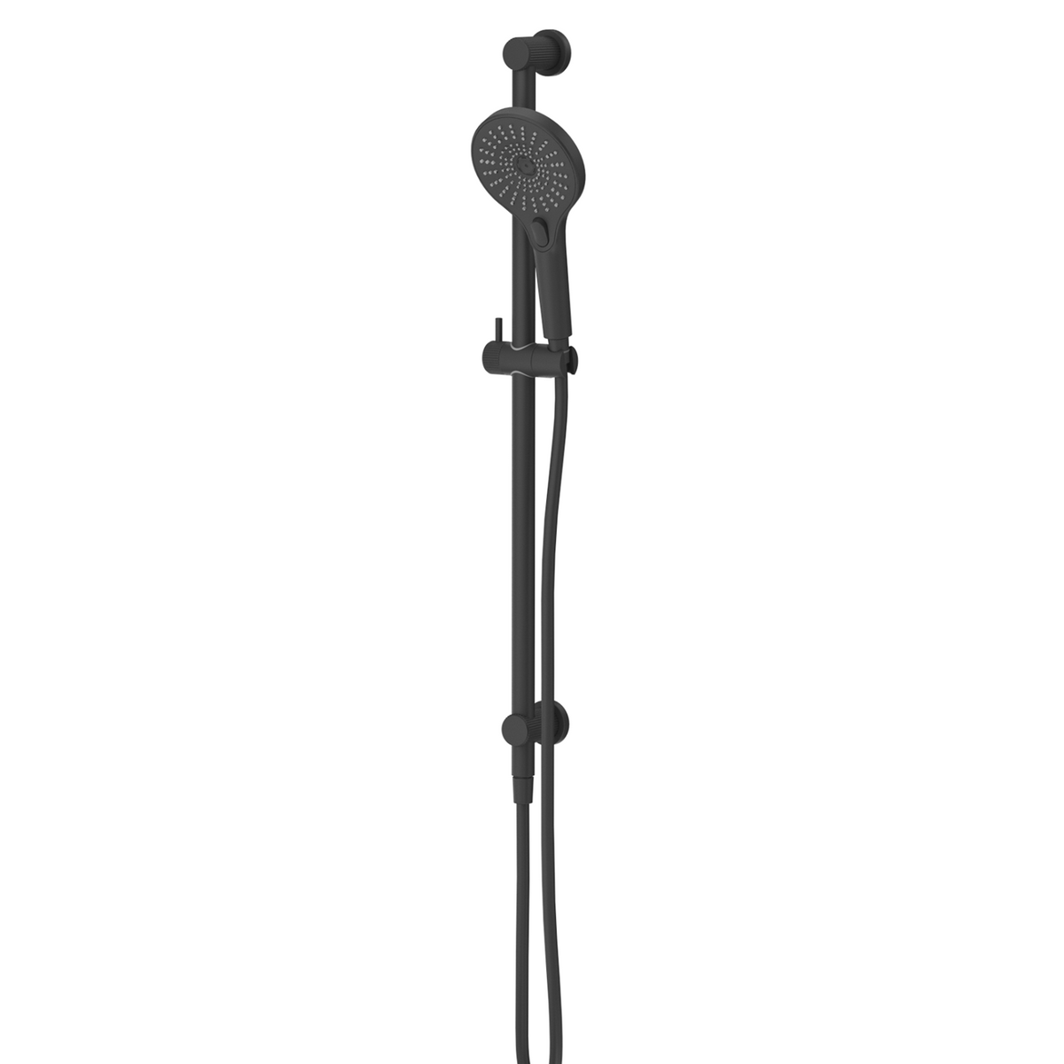 Mica fluted shower rail - inbuilt inlet