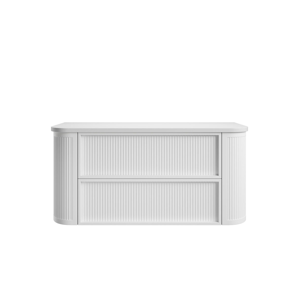 RAMEE Fluted Wall Hung Curve Vanity Matte White