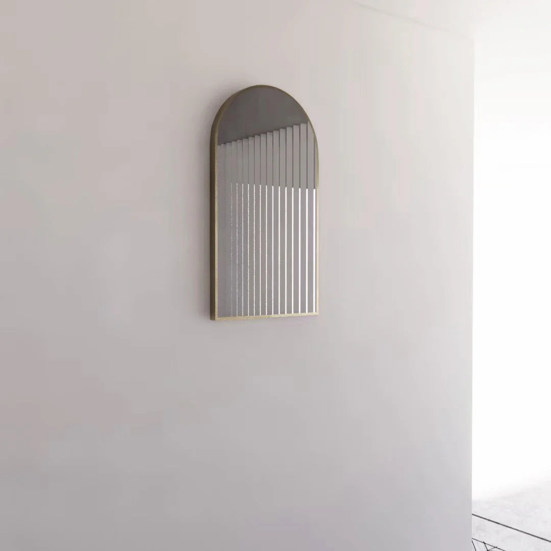 RIVA Arch Framed Mirror 450x800mm - Brushed Gold
