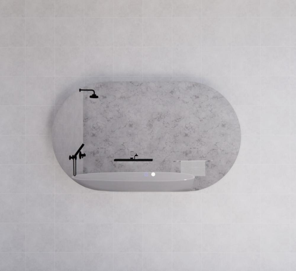 RIVA O2 LED Oval Frameless Mirror 900/1200mm