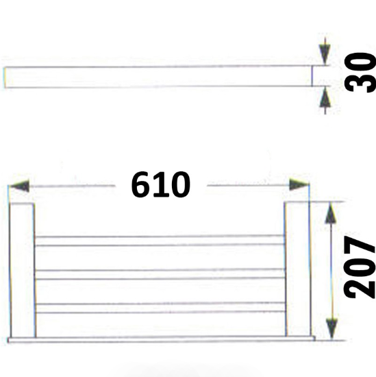 Rosa Towel Shelf (Matte Black)
