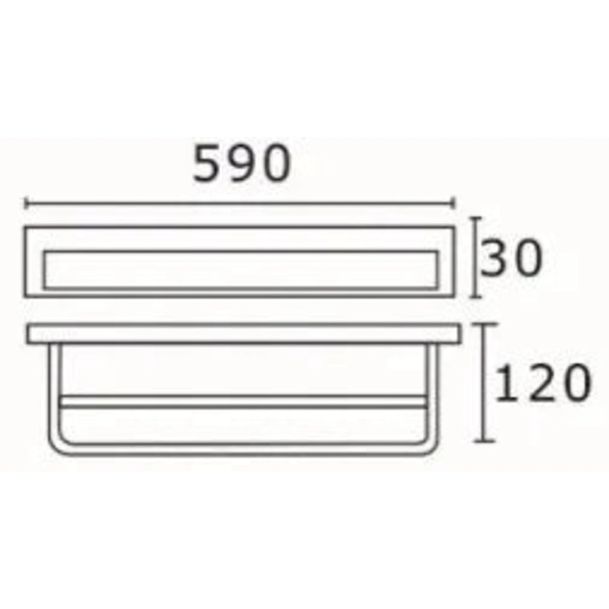 RECXIS Double Towel Rail 600mm