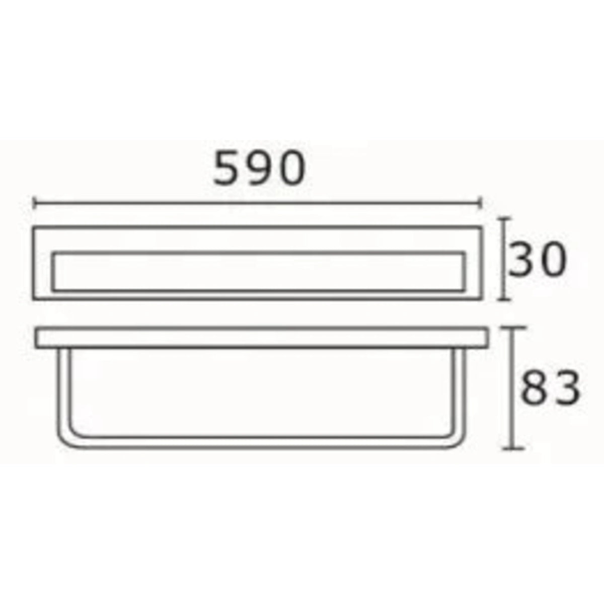 RECXIS Single Towel Rail 600mm