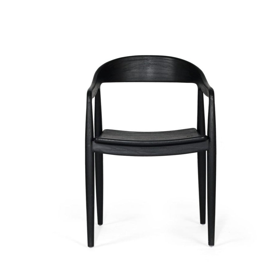 Reed Teak Armchair – Black 0.57m