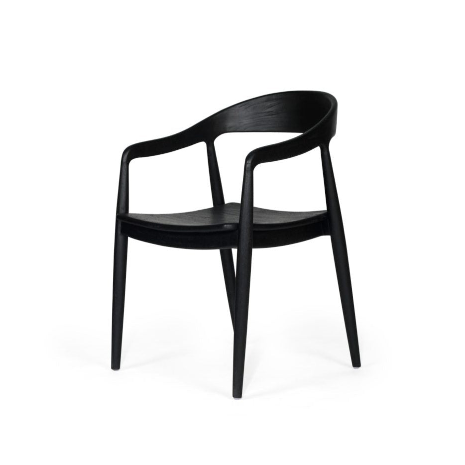 Reed Teak Armchair – Black 0.57m