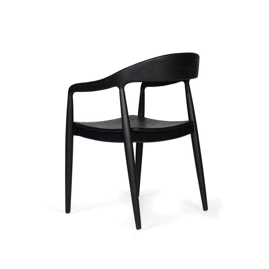Reed Teak Armchair – Black 0.57m