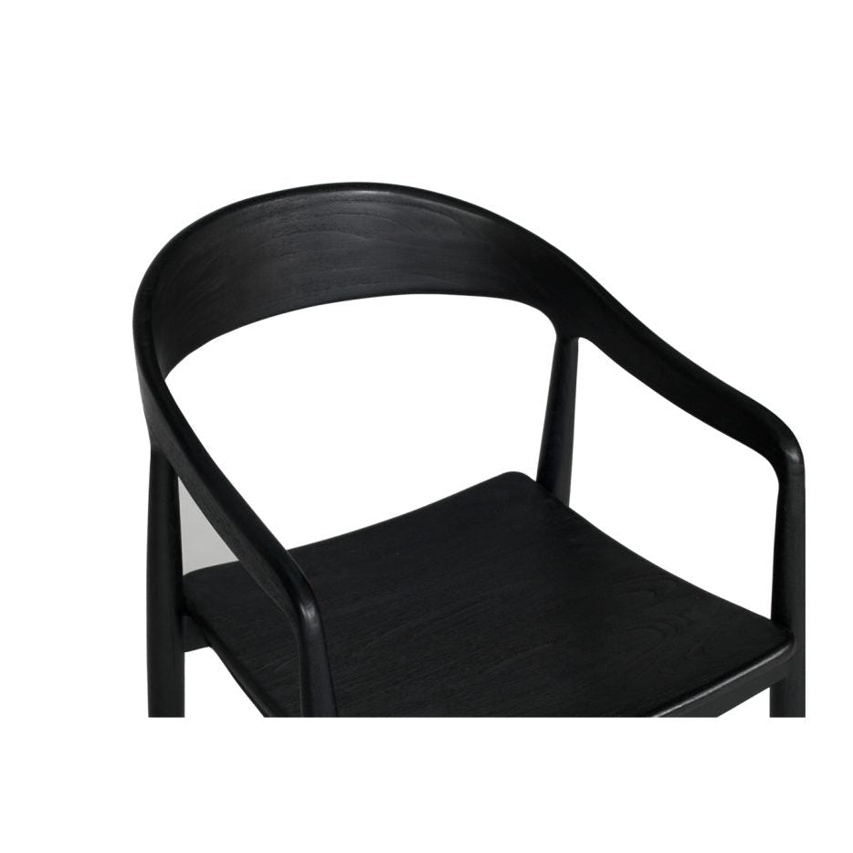 Reed Teak Armchair – Black 0.57m
