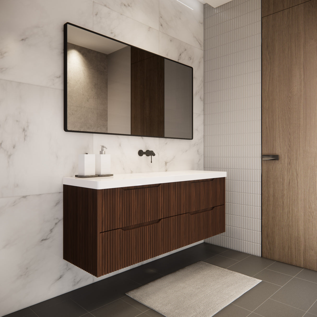 Riva BALI Wall Hung Vanity Brown Oak