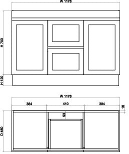 Riva MIAMI Freestanding Vanity Matte White