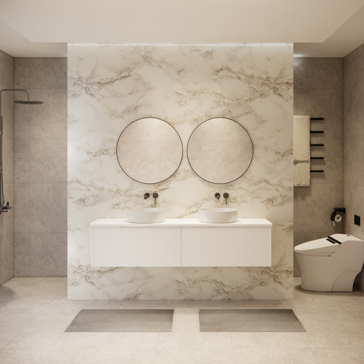 Riva VIENNA Wall Hung Vanity Matte White