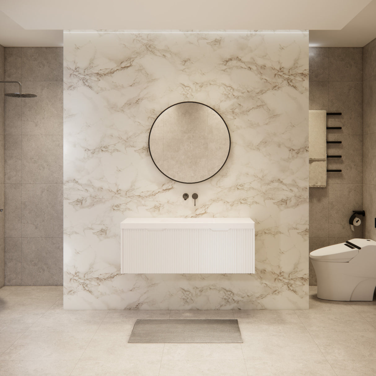 Riva VIENNA Wall Hung Vanity Matte White