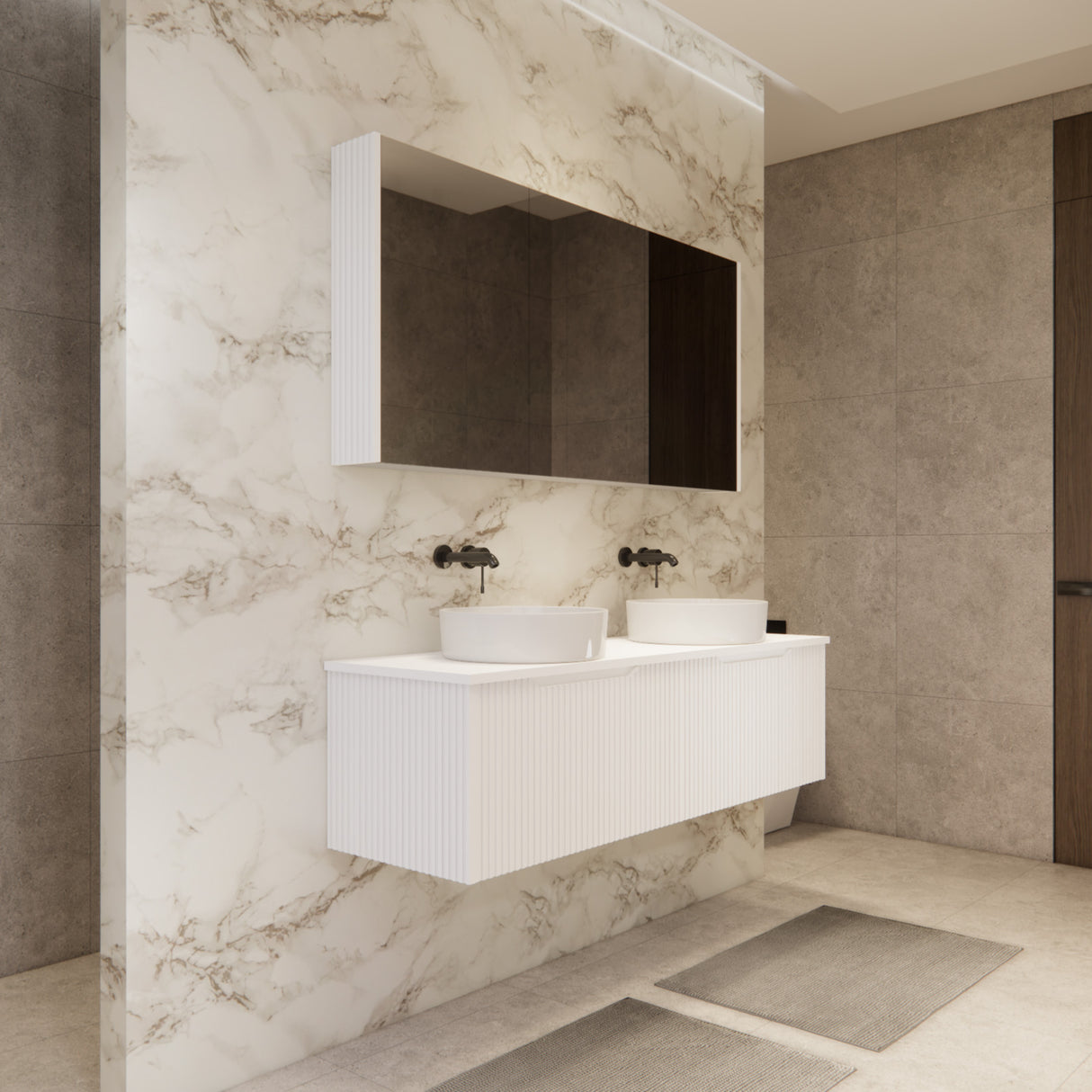 Riva VIENNA Wall Hung Vanity Matte White