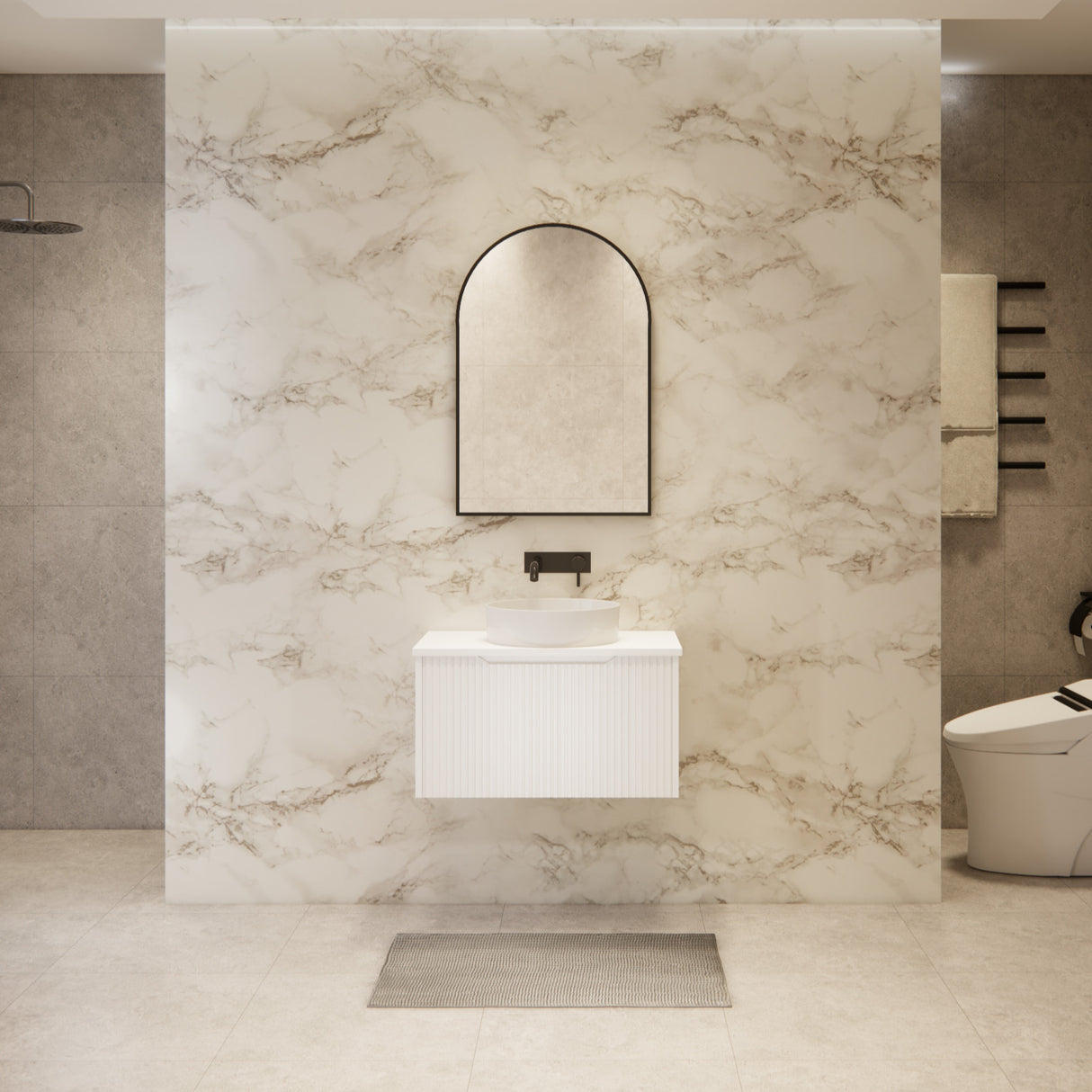 Riva VIENNA Wall Hung Vanity Matte White