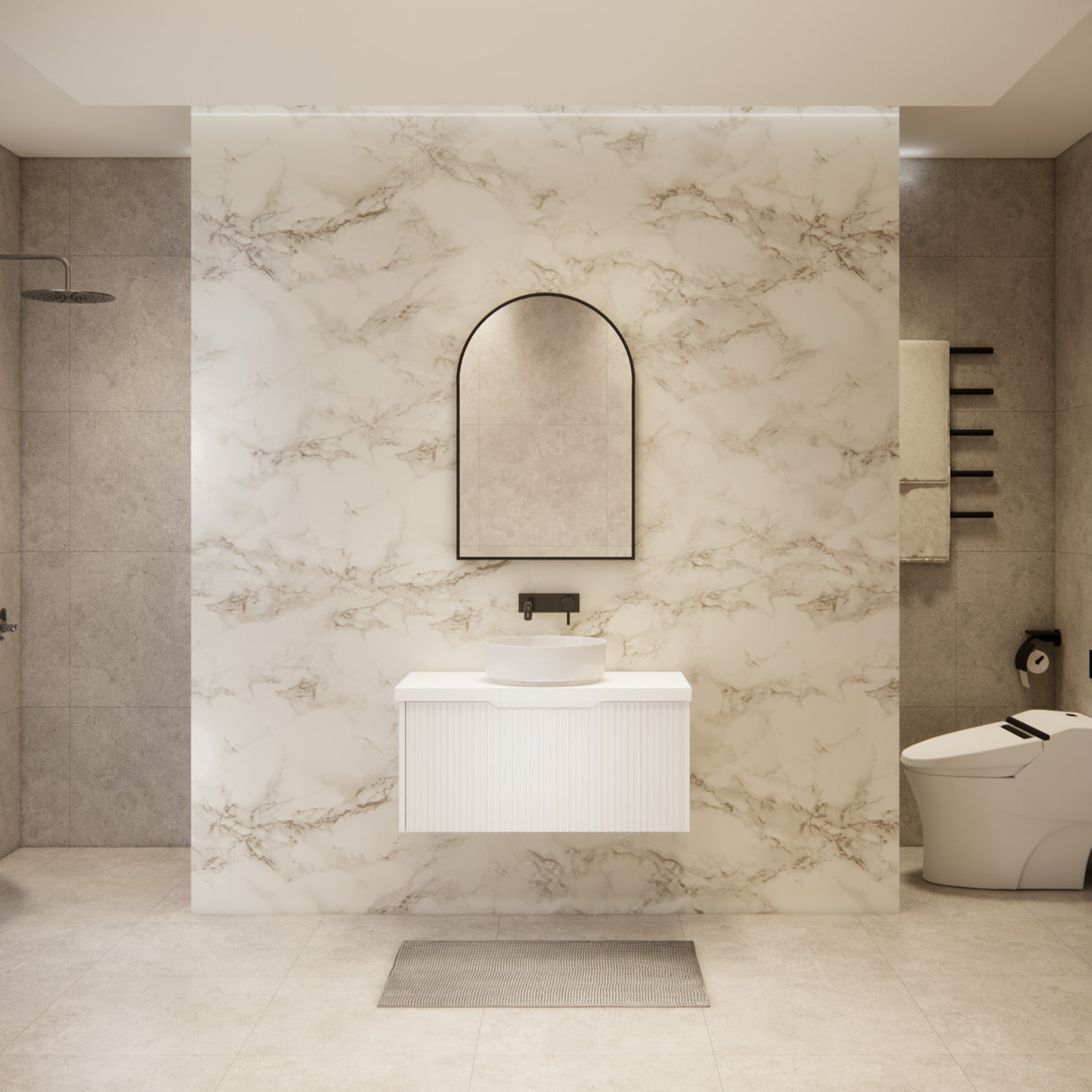 Riva VIENNA Wall Hung Vanity Matte White