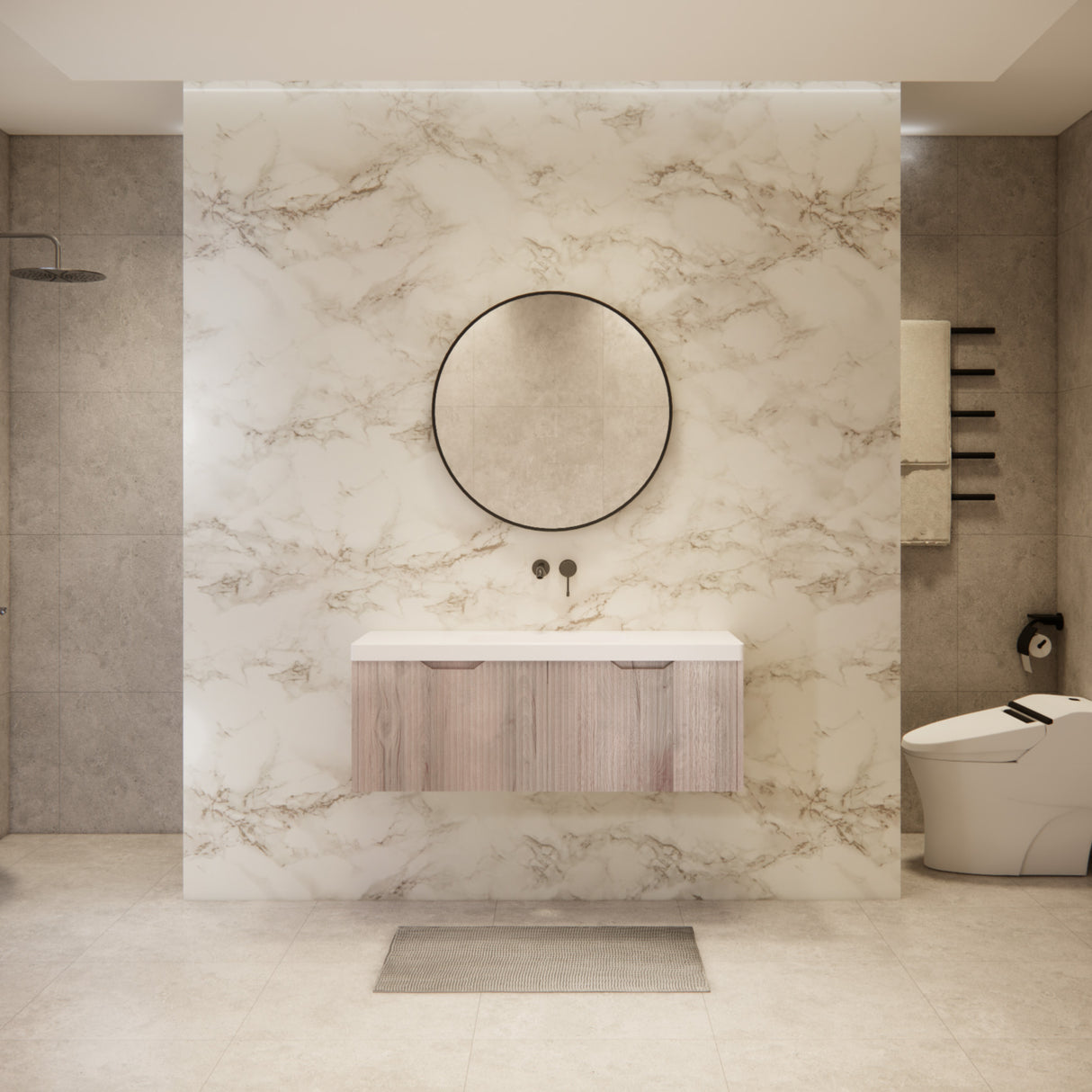 Riva VIENNA Wall Hung Vanity White Oak (All Sizes)