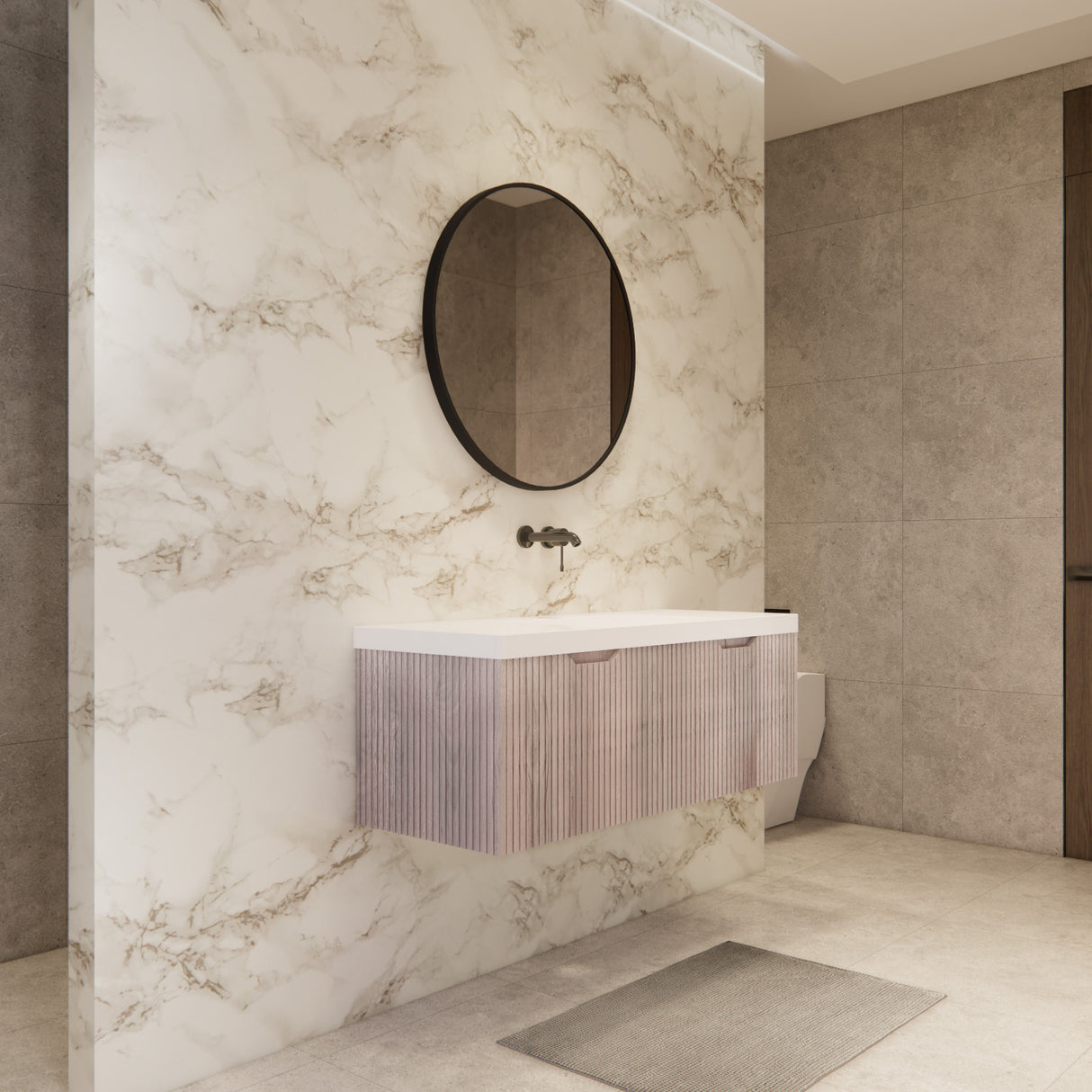 Riva VIENNA Wall Hung Vanity White Oak (All Sizes)