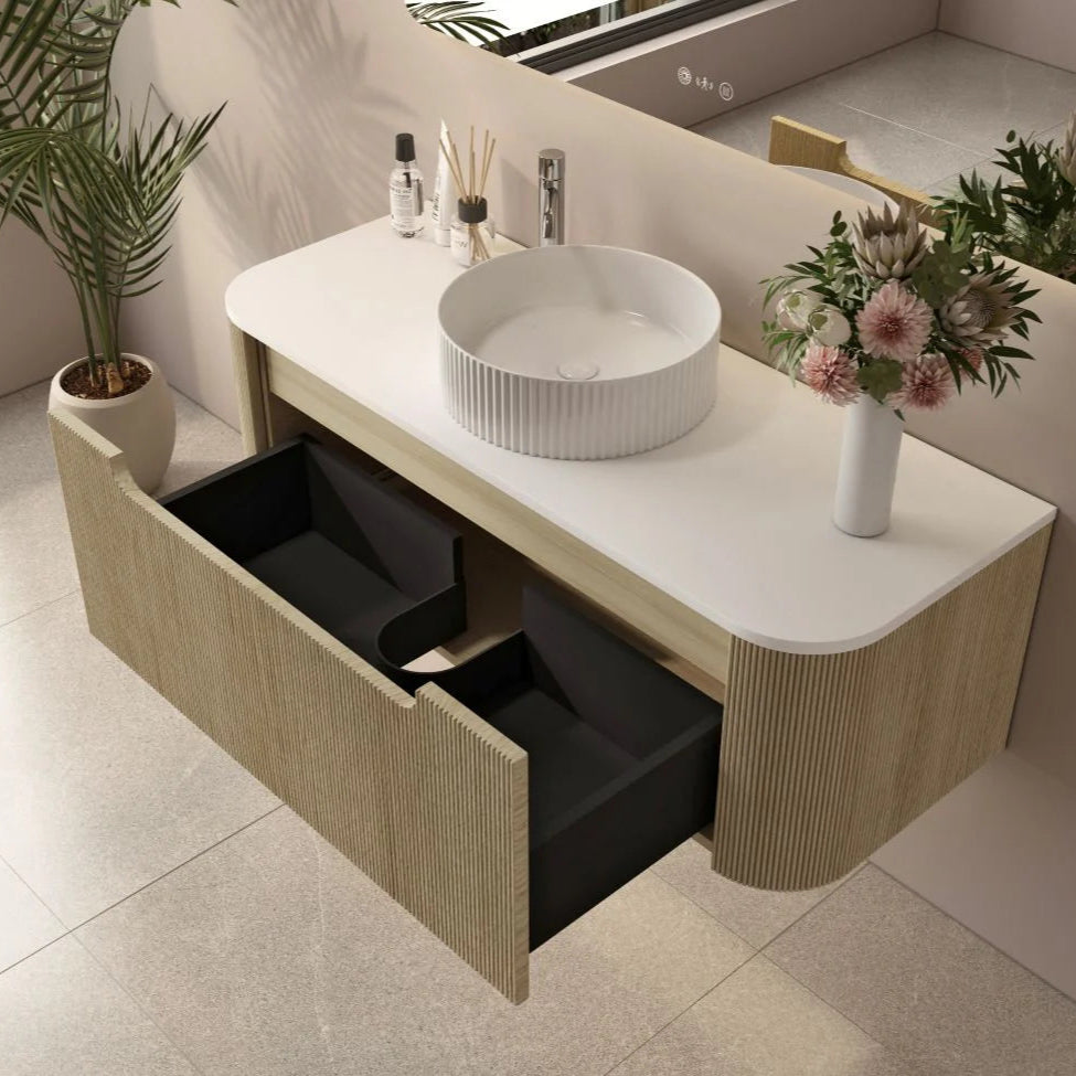 Rome Wall Hung Vanity Bur Oak 1200mm