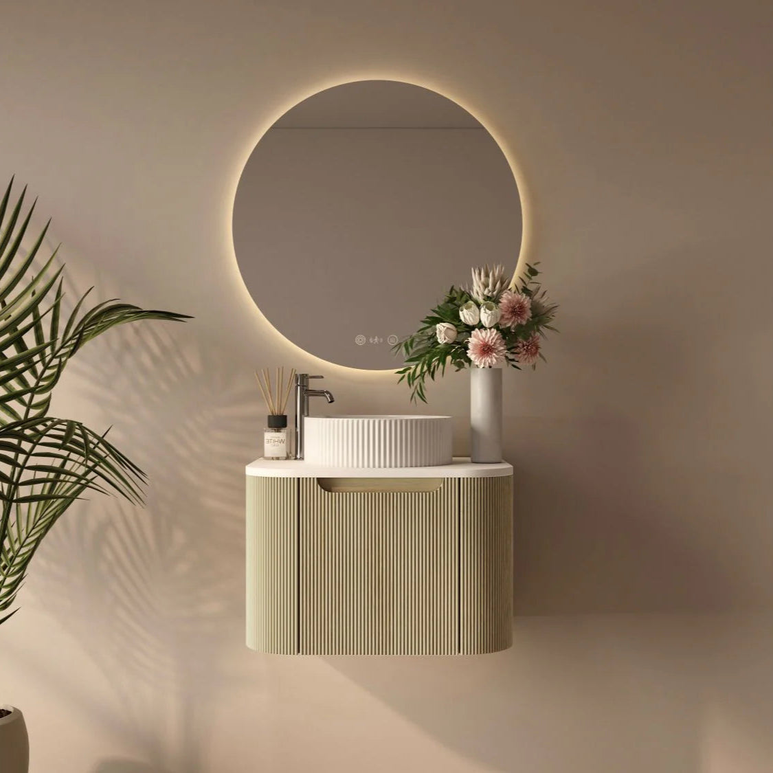 Rome Wall Hung Vanity Bur Oak 600mm