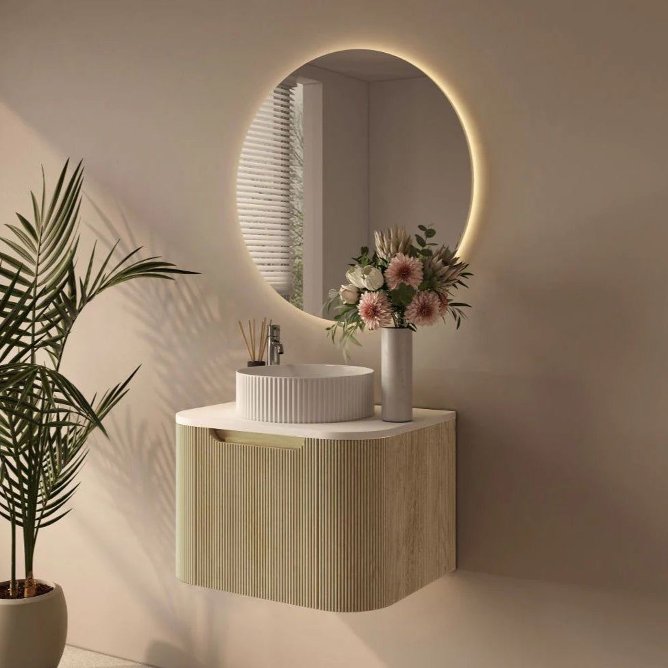 Rome Wall Hung Vanity Bur Oak 600mm
