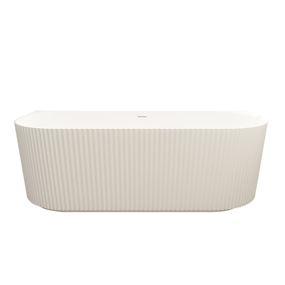 Rose Fluted Back-to-Wall Bathtub (Matte White) 1500/1700mm