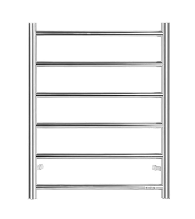 UNIVERSAL Round Electric Heated Towel Rack 6 Bars Inlet - Chrome