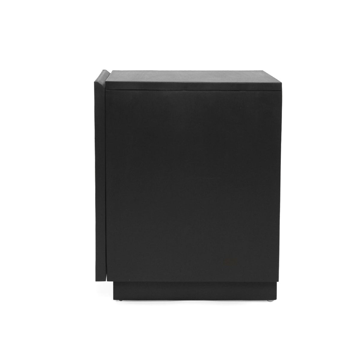 Ryan Mahogany Wood Bedside Table – Black -0.55m