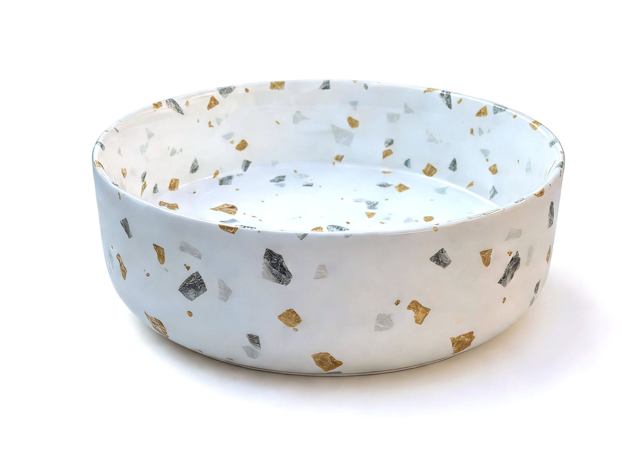 SASSO 36 Countertop Basin Gold Terrazzo (Round: 360x360x120)