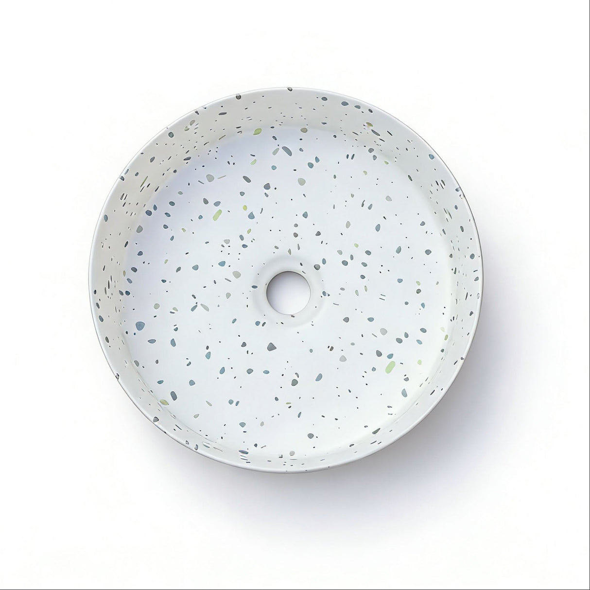 SASSO 36 Countertop Basin White Terrazzo (Round: 360x360x120)