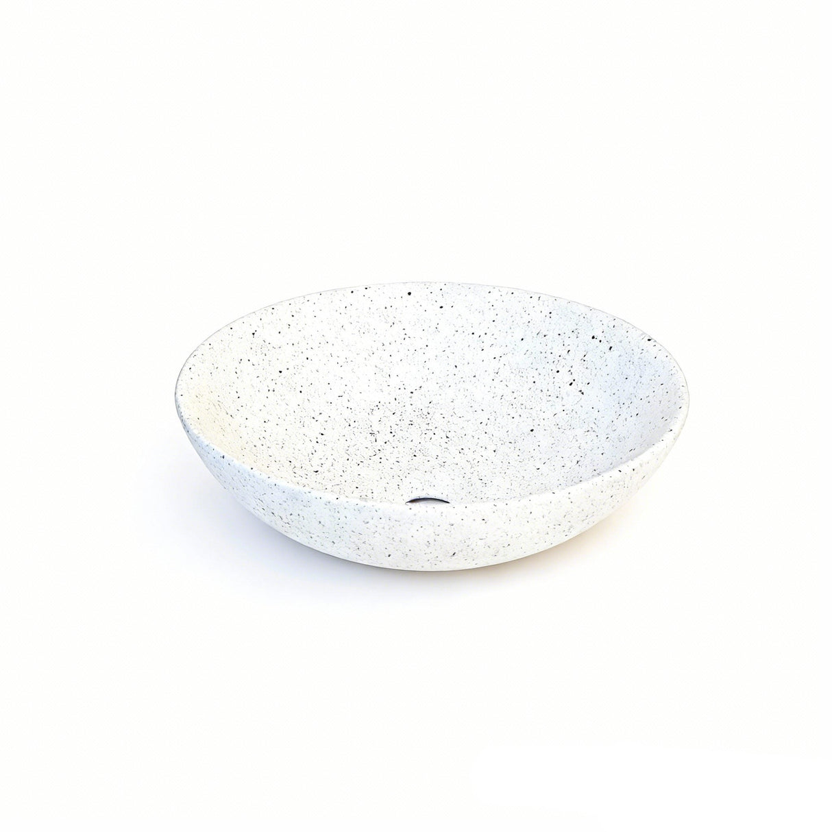 SASSO 40 Countertop Basin Speckled White (Round: 400x400x140)