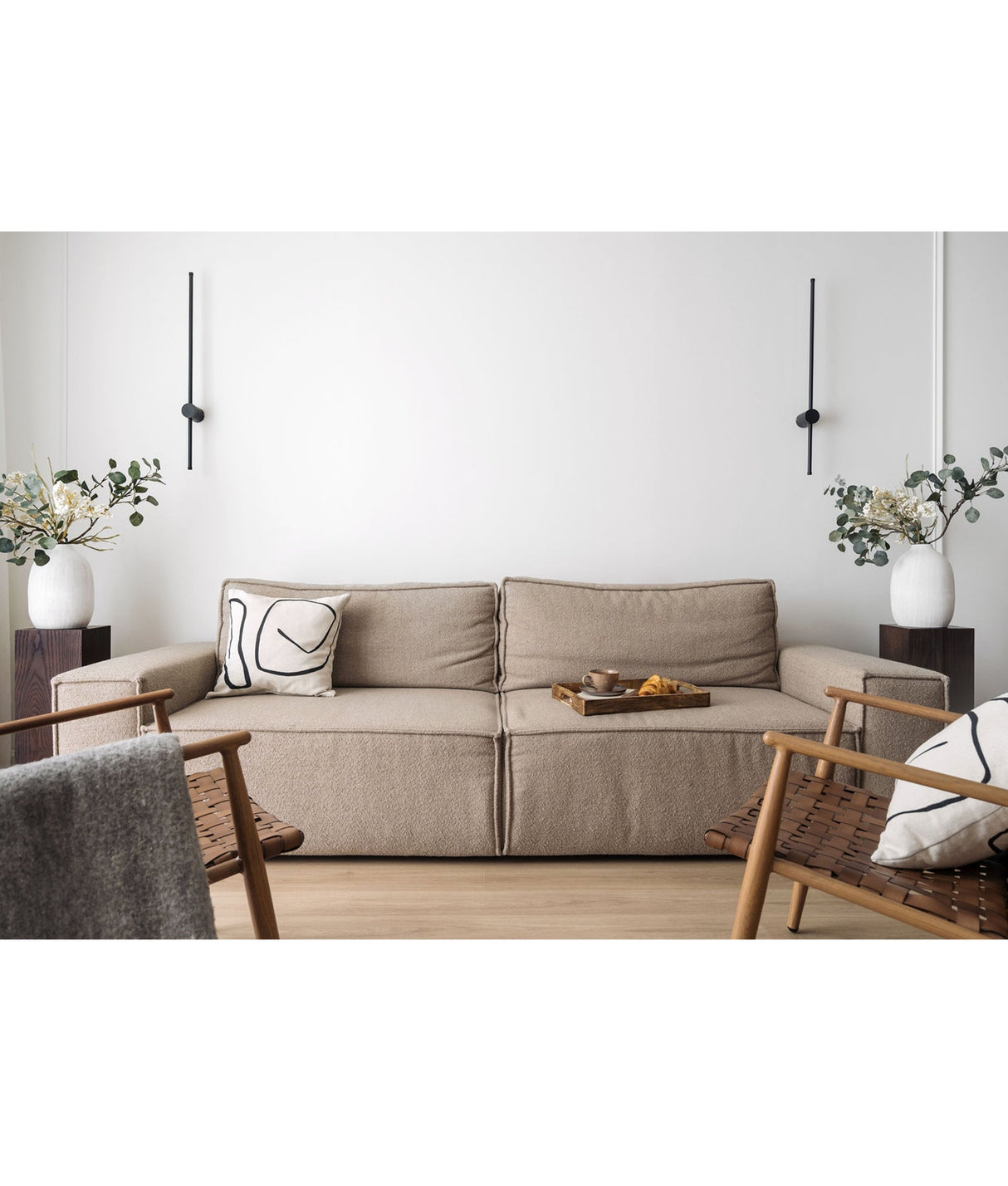 SABER: Interior Linear LED Dual-CCT Wall Lights (Black/ White)