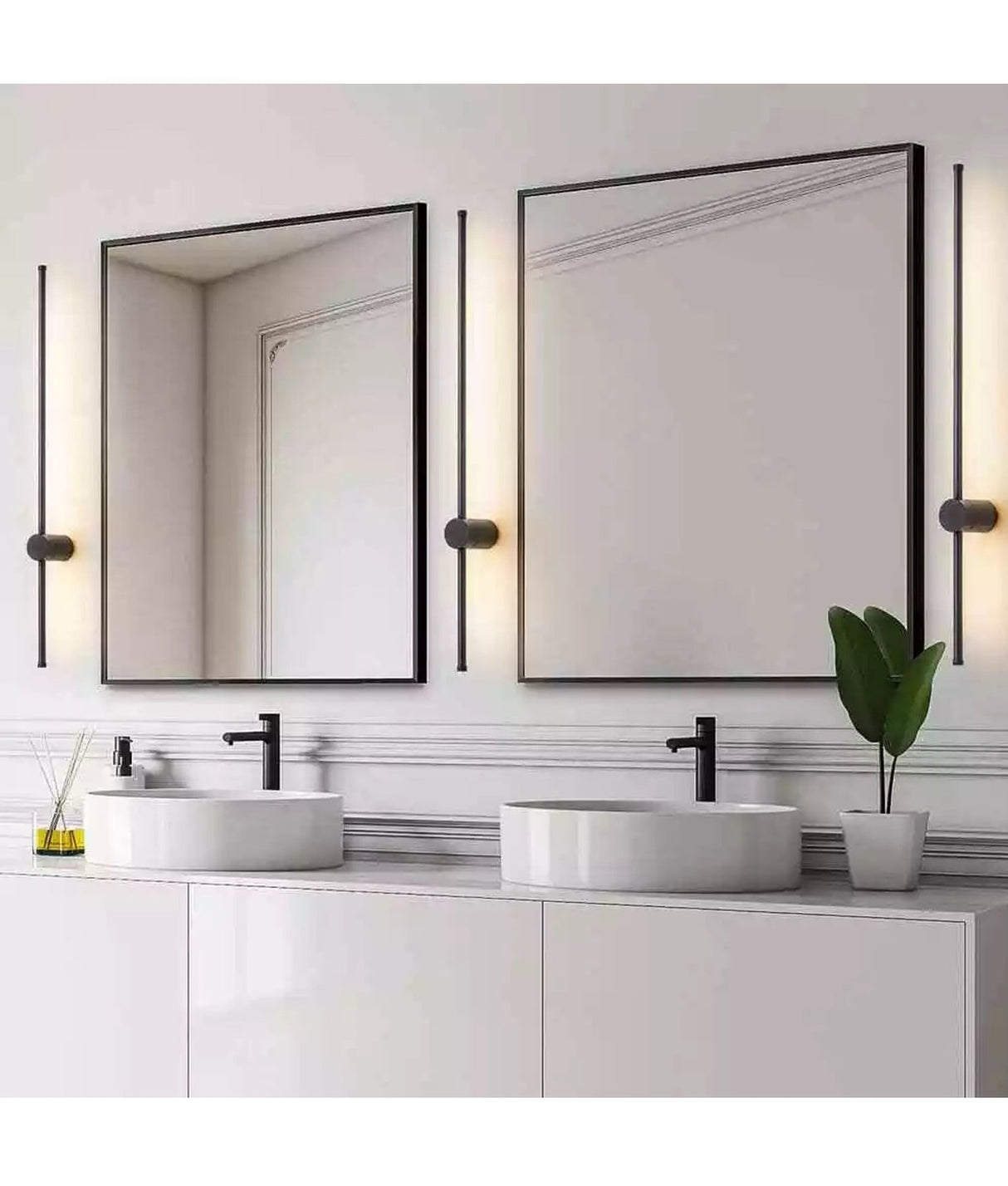 SABER: Interior Linear LED Dual-CCT Wall Lights (Black/ White)
