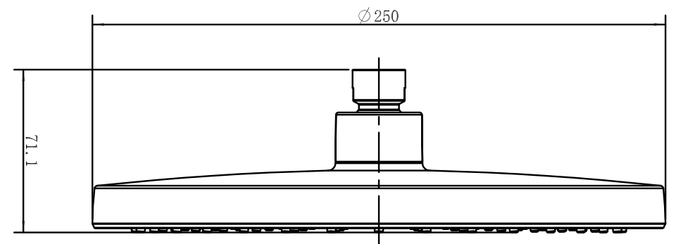 Mica Shower Head - Round-250mm