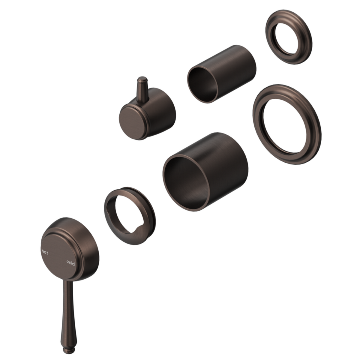 Mica heritage shower mixer diverter – trim kit only