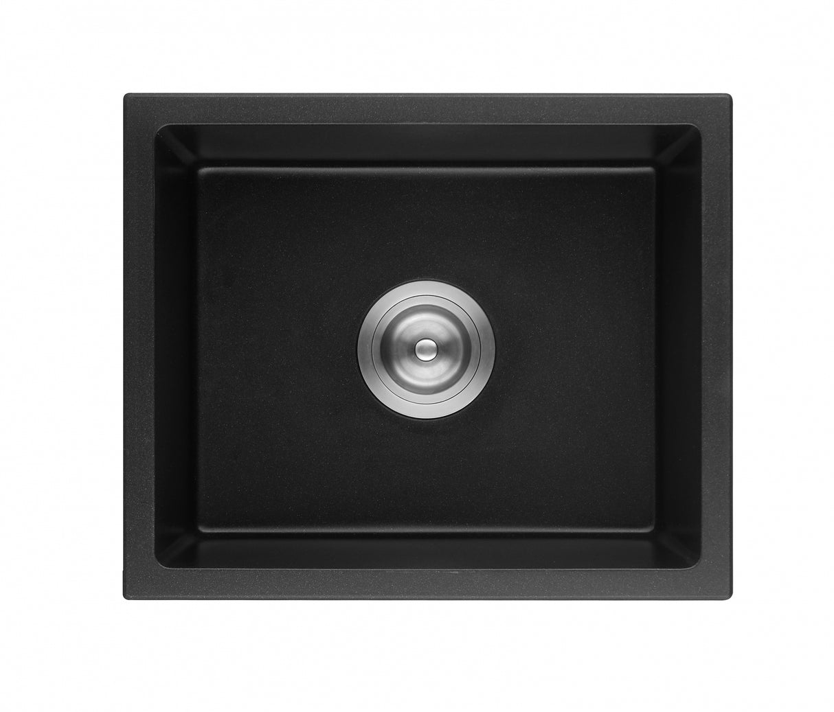 POS Quartz Undermount Kitchen Single Sink 432x432x246 (Matte Black)
