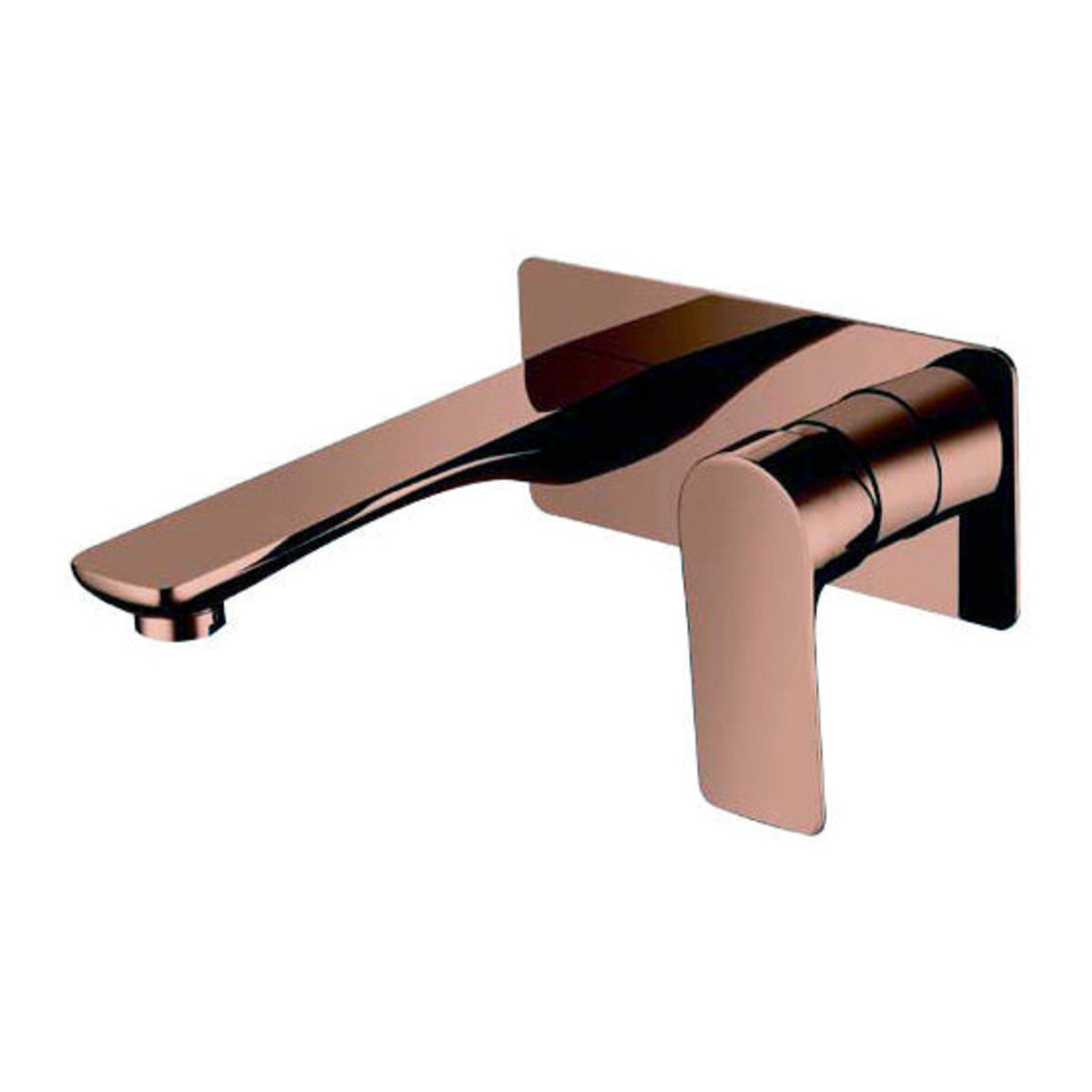 Sleek Wall Mixer With Outlet (Rose Gold) - Lead Free