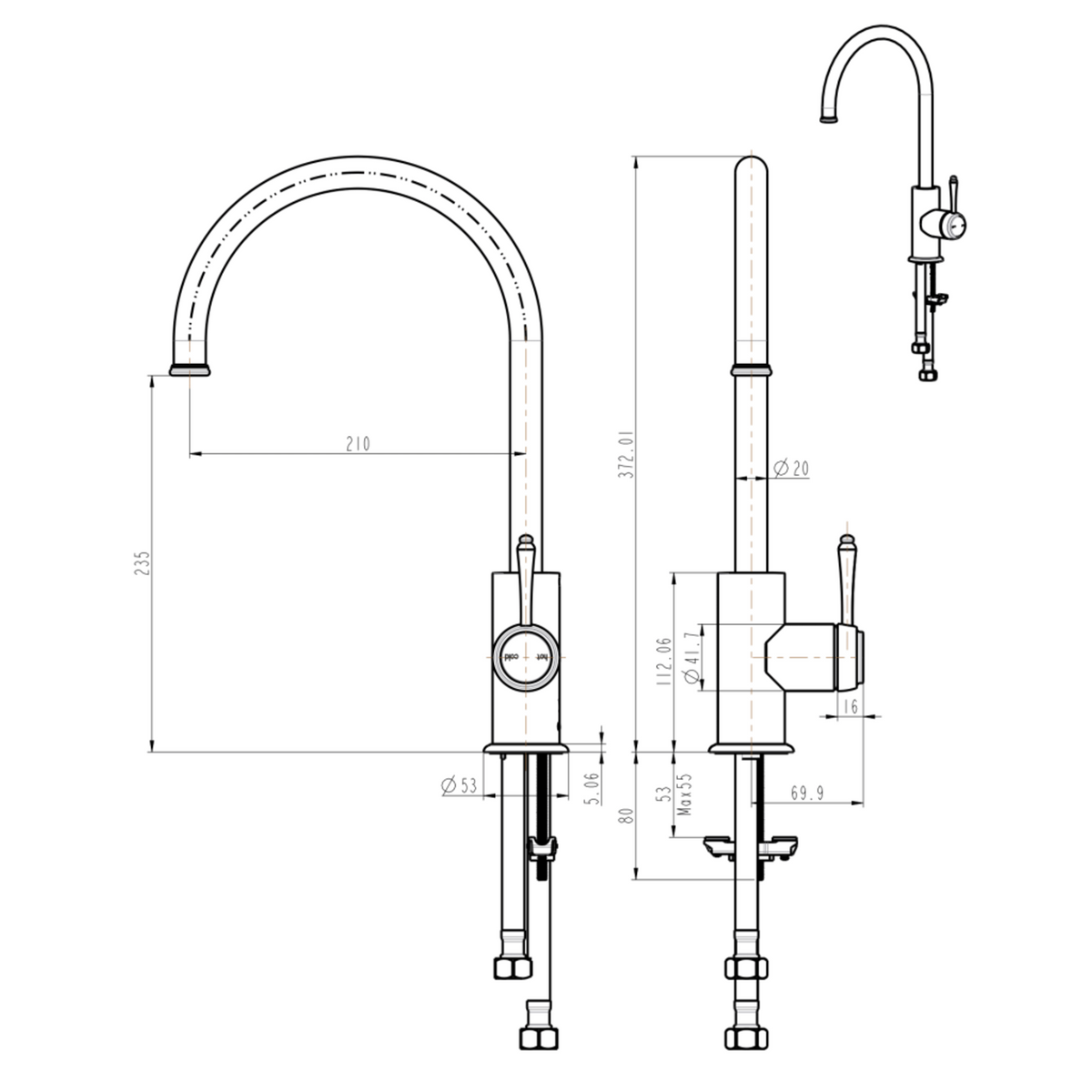 Mica Heritage Sink Mixer
