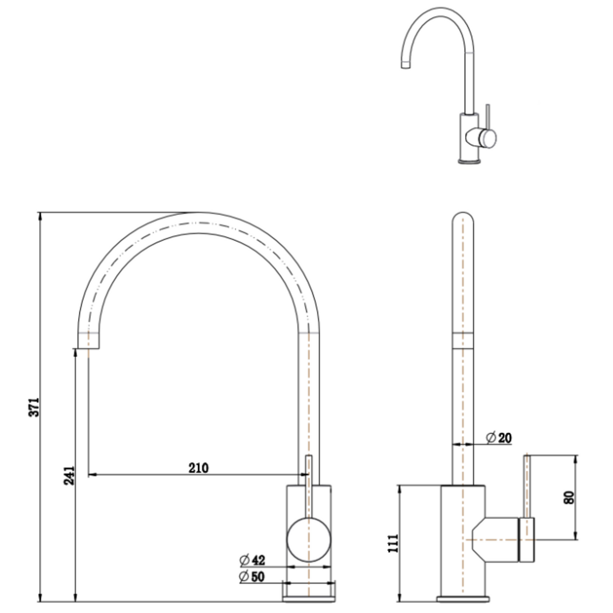 Mica sink mixer