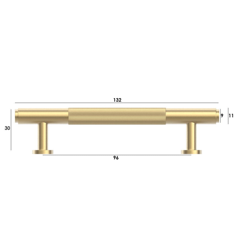 SOHO - Brushed Brass Handle (Premium Solid Brass Construction)