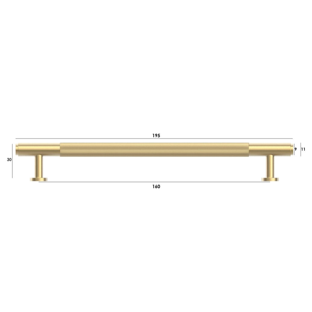 SOHO - Brushed Brass Handle (Premium Solid Brass Construction)