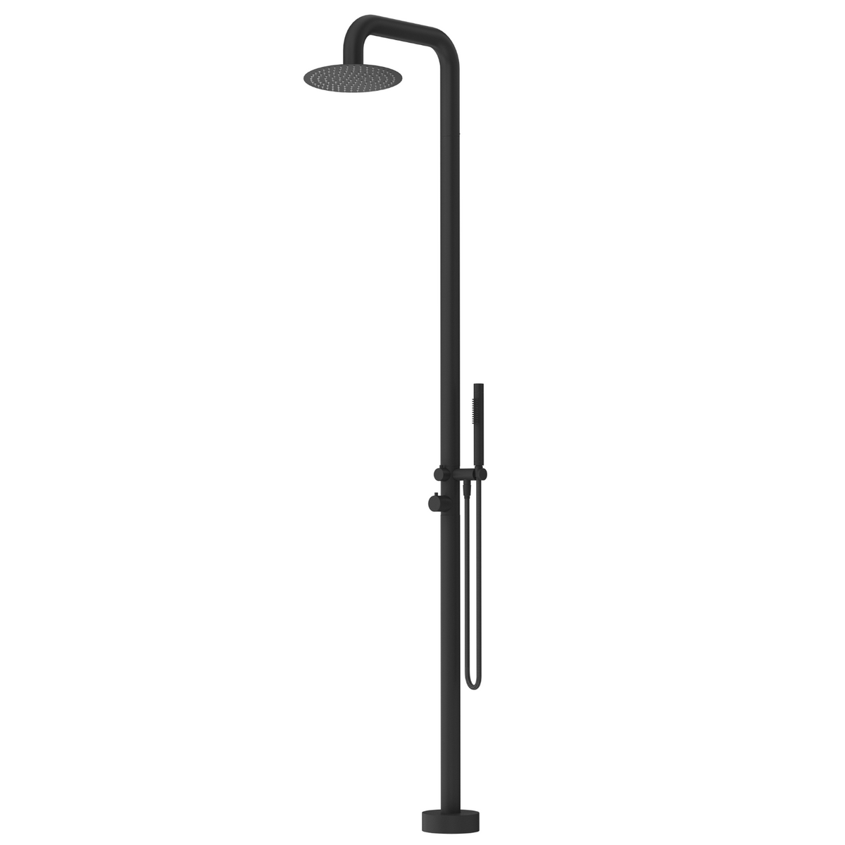Mica Soft Square Freestanding Outdoor Shower
